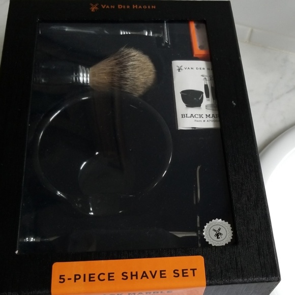 Van Der Hagen 5 piece Black Marble shave set - Picture 5 of 8